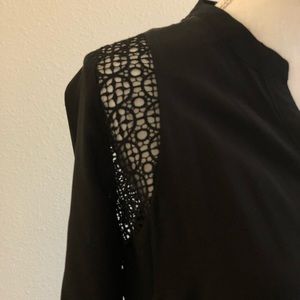 100% Silk Blouse w/Lace Detail